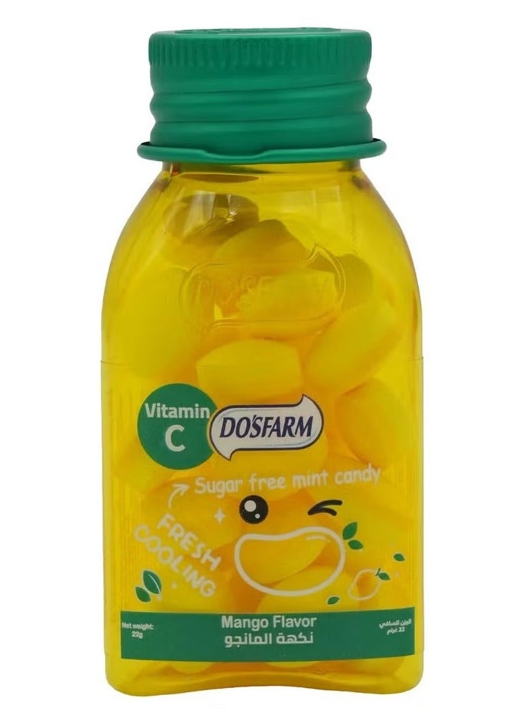 Dosfarm Vitamin C Sugar Free Mint Candy With Mango Flavor , 22g